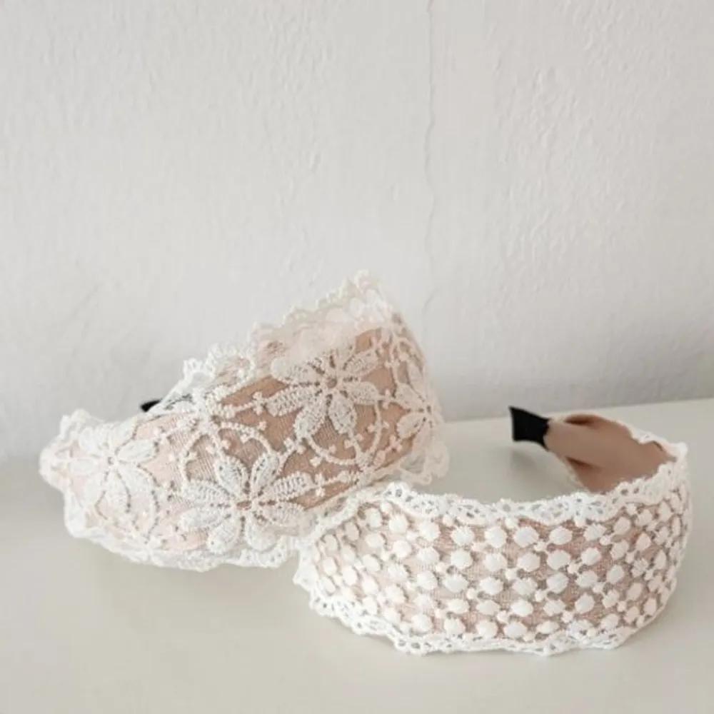 Rose and Lace Hairband, Interview Headband, Cute Hair Accessory