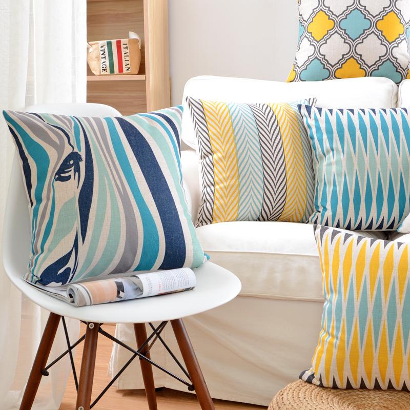 New Nordic Pillow Cover Cushion Cover Linen Cushion Sofa Pillow Cover Car Backrest Pillowcase Sofa Pillow