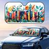 Floral Books Pattern Sun Visor Foldable Universal Car Windshield Sun Shade UV Protection Heat Insulation Foldable Cover