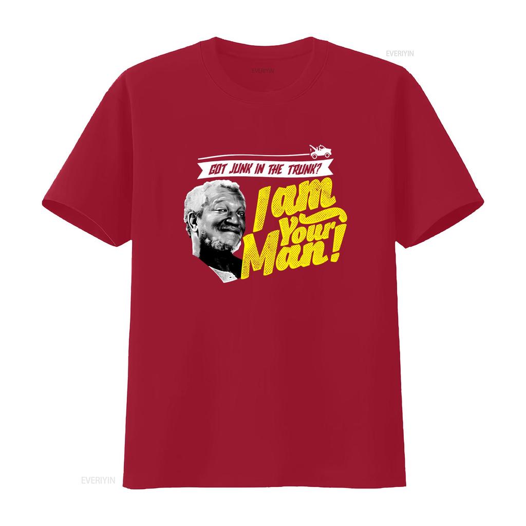 Redd Foxx Junk In The Trunk Mens T Shirt Sandford Sons Fred I Am Your Man Design Unique Print vintage Washed homme Breathable