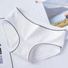 10 Stück/Set Damen Baumwoll-Slips Einfarbig Unterwäsche Mittelhoch Geschnittener Slip Bequem für Mädchen Slips Atmungsaktive Unterhosen Damen Lingerie