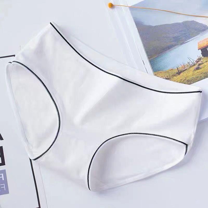 10 Stück/Set Damen Baumwoll-Slips Einfarbig Unterwäsche Mittelhoch Geschnittener Slip Bequem für Mädchen Slips Atmungsaktive Unterhosen Damen Lingerie