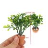 Miniature White Flower Green Plant Potted Ornament Dollhouse Mini Bonsai Model Decoration Micro Scene Layout Pography Props