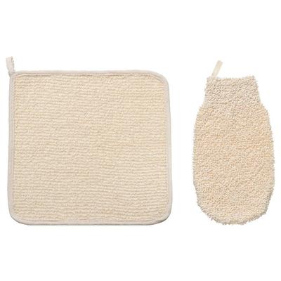 Durable Massage Body Rub Flax Portable Exfoliating Bath Towel Shower Scrubber Bath Glove Washcloth