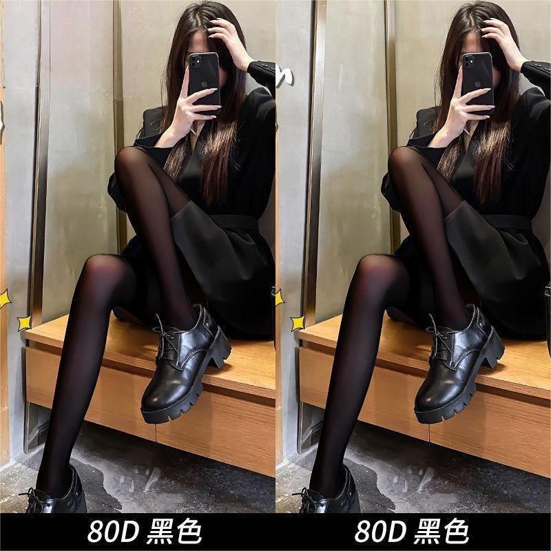 3 thicknesses-jk black stockings women's spring and autumn ultra-thin sexy bare-leg artifact Spice girl anti-hooking leggings