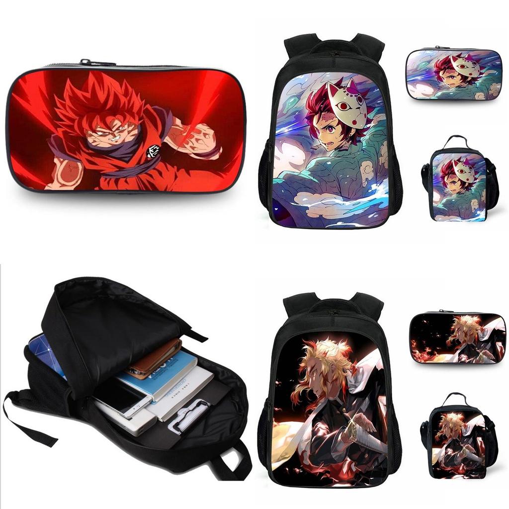 Large Capacity Demon Slayer Kimetsu No Yaiba Backpack With Durable Material And Stylish Design
