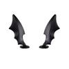2-1pcs Short Devil Horns Helmet Decorative Sticker Motorcycle Bike Helmet Shape DIY Rubber Decorative Headgear Accessories