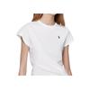 Polo Ralph Lauren T-Shirt SS23 Rundhals-Pullover Unifarben Kurzarm Damen Oberteile Weiß 313827451-001