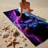 Cyberpunk Neon Gaming Beach Towel, Super Soft Microfiber, Gift for Her/Him, Birthday, for Pool, Beach, Travel, Home Decor Fan gifts