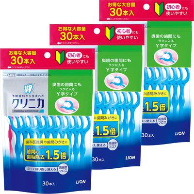 Advantage Dental 30 Pieces X 3 Packs Floss, Y-shaped,