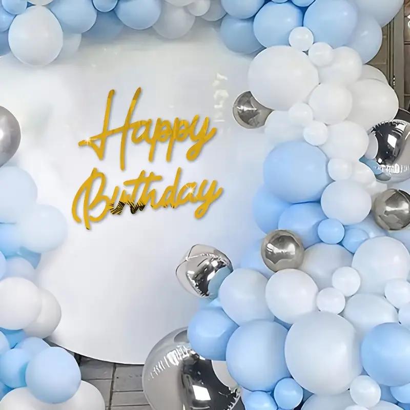 Happy Birthday Mirror Wall Stickers Acrylic Letter Signature Birthday Party Decoration Background Wall Photo Home Decor