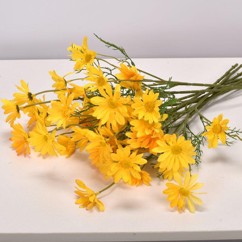 

1 шт. Белая ромашка хризантема имитация натуральной маленькой ромашки космос свадебный домашний декор фотография реквизит имитация цветка жёлтый