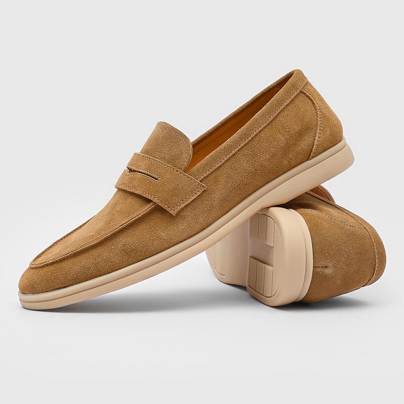 Fashion High Quality Man Suede Leather Loafers Casual Shoes Moccasins Men Slip On Flats Fashion Male Driving Shoes Comfy Business Shoes