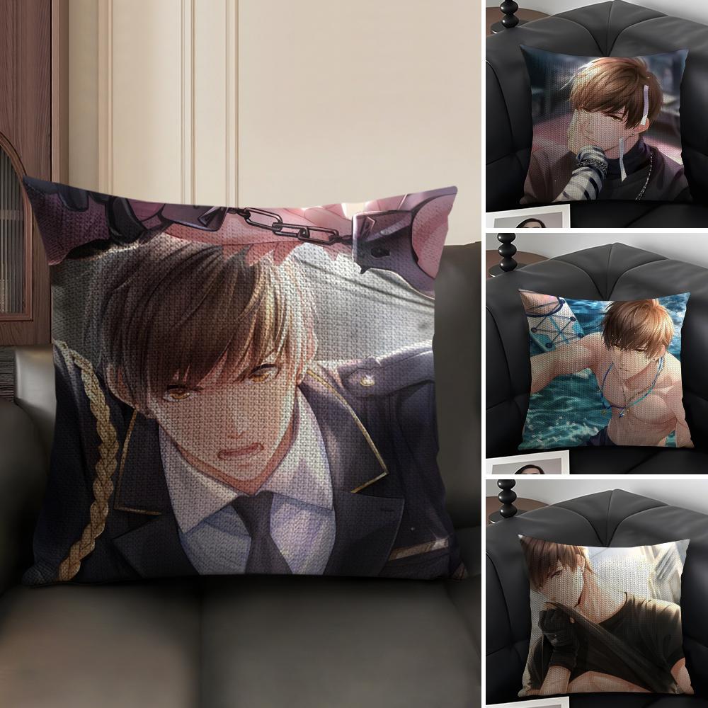 Mr Love Queens Choic Gavin Cushion Cover Natural Linen Organic Fabric DoubleSided Printing Sofa Home Decor Gift Pillow Case