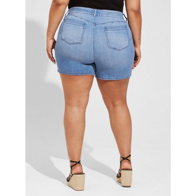 100.15kg 0.00kg Silm Slim Looking High Waist Stretch Denim Shorts Chubby Girl Plus Size Blue Shorts Women's Hot Pants