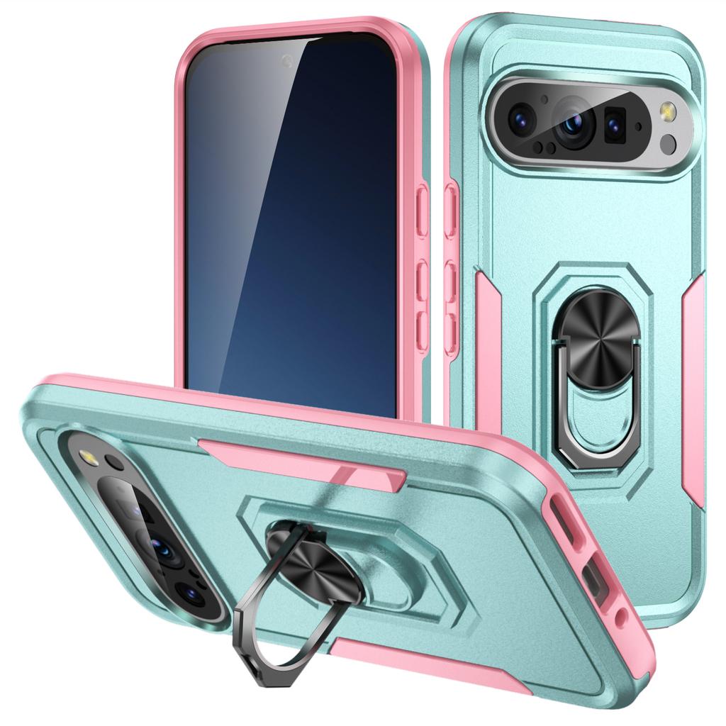 For Google Pixel 9/Pixel 9 Pro Case Military Grade Ring Kickstand PC+TPU Phone Cover