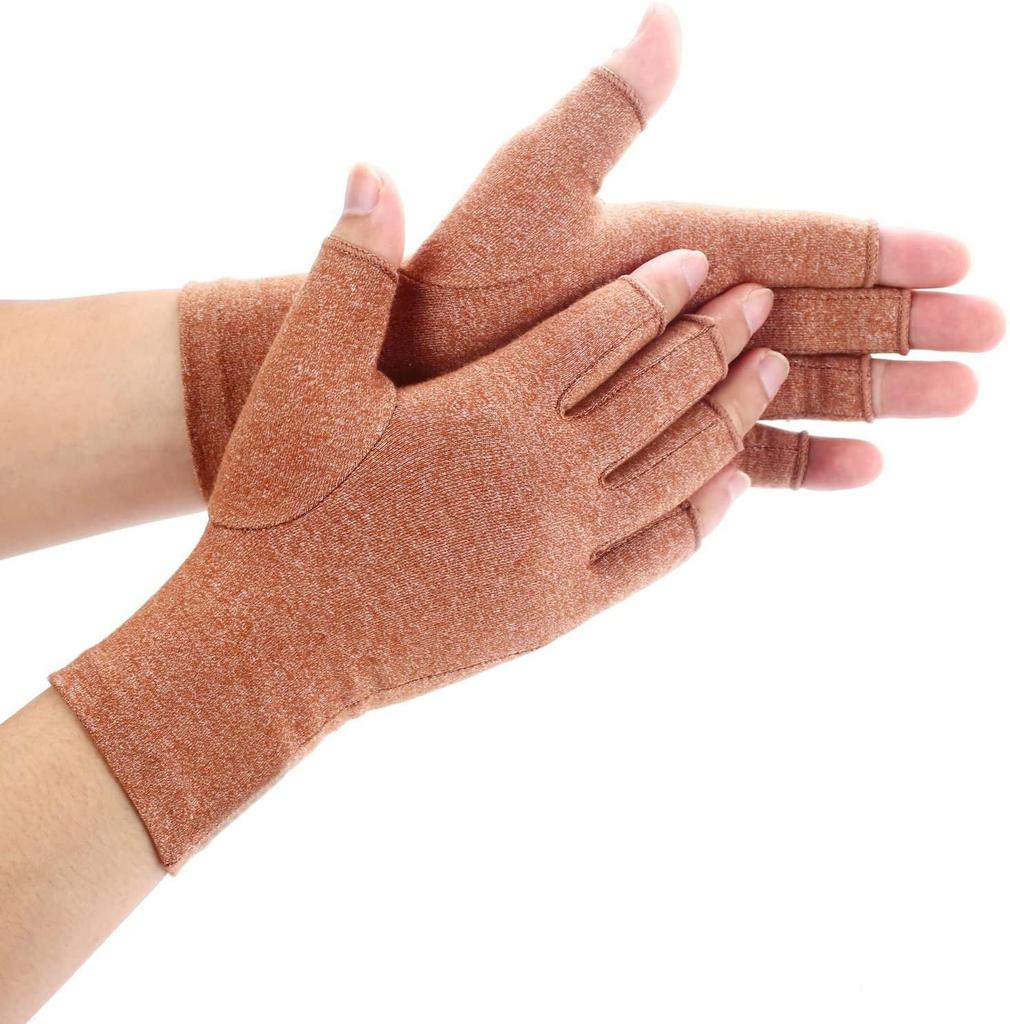 1 Pair Arthritis Gloves Women Men, Carpal Tunnel, Fingerless Hand Thumb Compression Cycling/Driving/Sport Gloves
