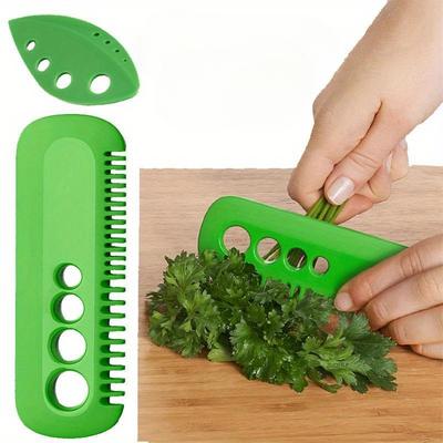 1PC Easy-to-Hold Herbal Peeling Tool - Durable ABS Kitchen Gadget with 4-Hole Design