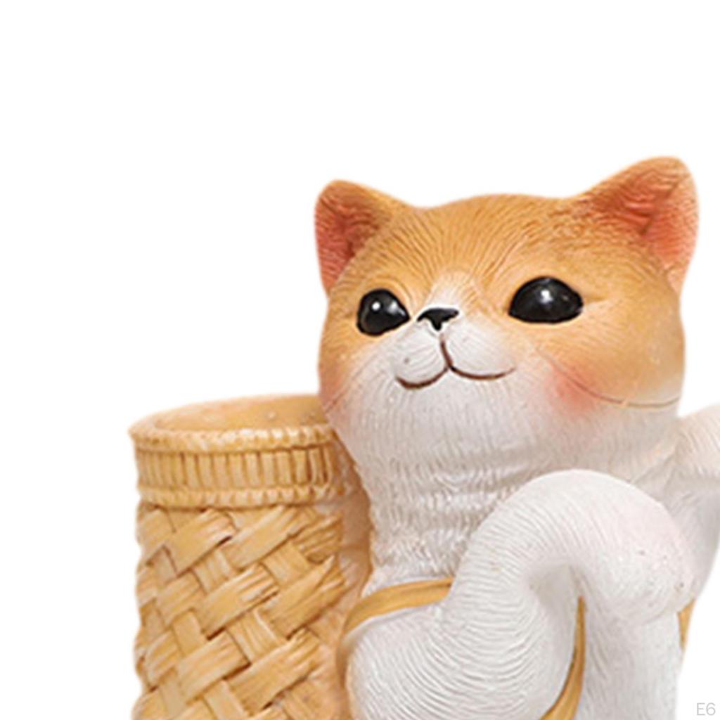 Adorable Cat Sculpture for Hanging Planters - Whimsical Garden Decor