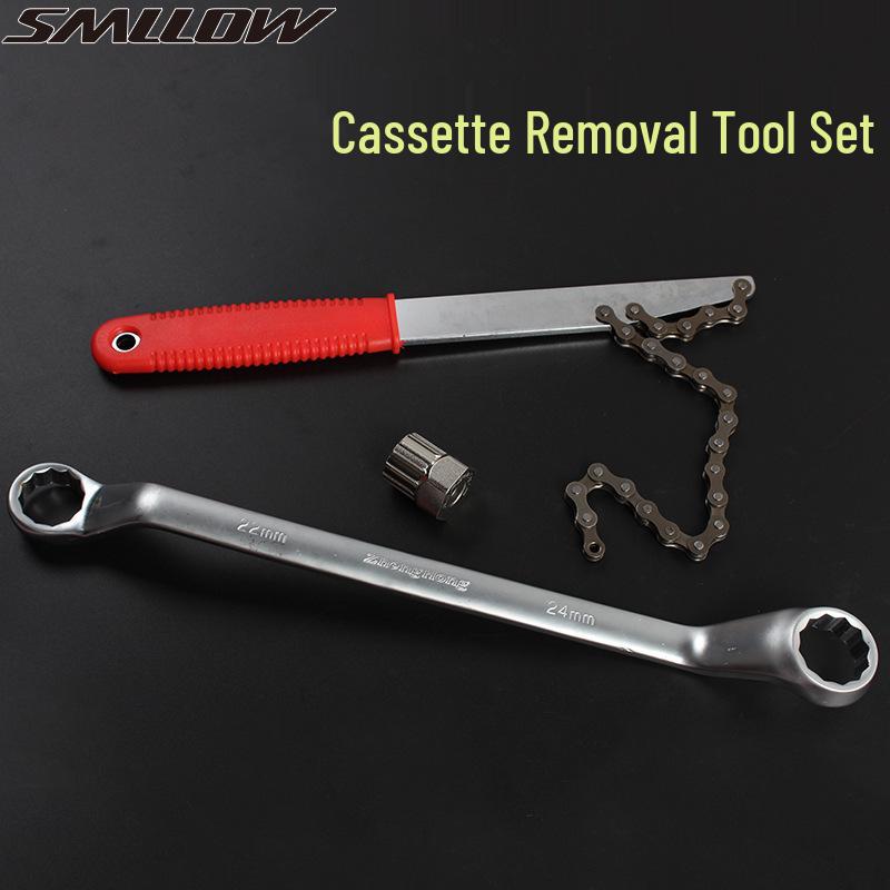 Bicycle Flywheel & Disc Brake Removal Tool - Cassette Freewheel Wrench Bicycle Repair Tool Set