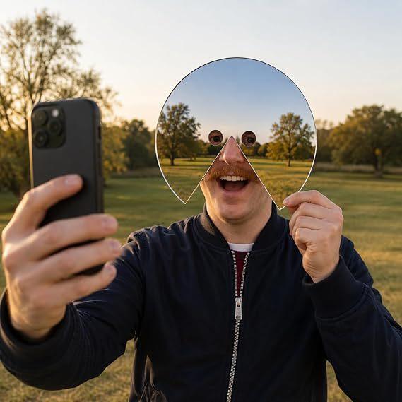 Modern Art Acrylic Mirror Face Mask For Photography And Party Decor