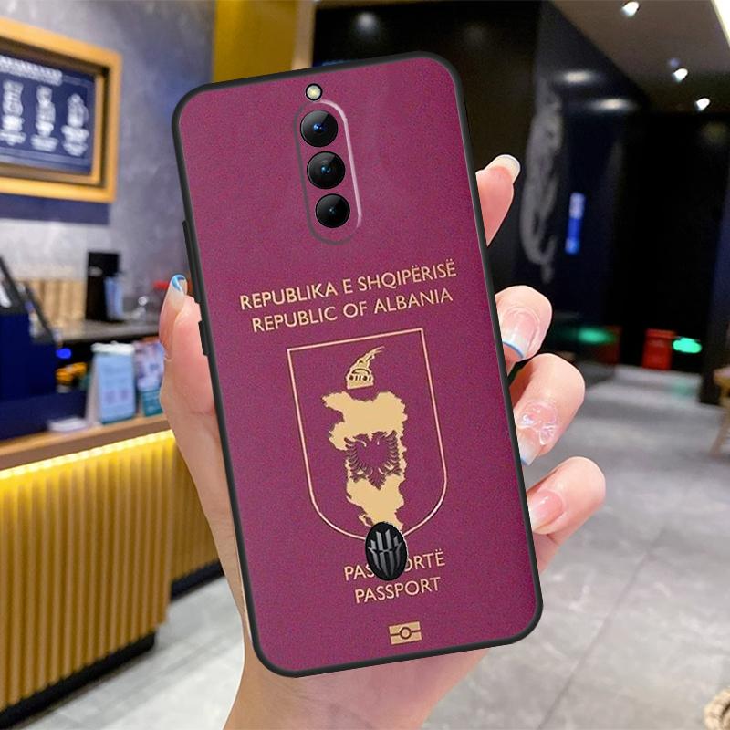 Albania Passport Case For Nubia Red Magic 10 Pro Plus 6 7 Pro 6S 7S 5G 6R RedMagic 9S 8S 8 9 Pro Plus Cover