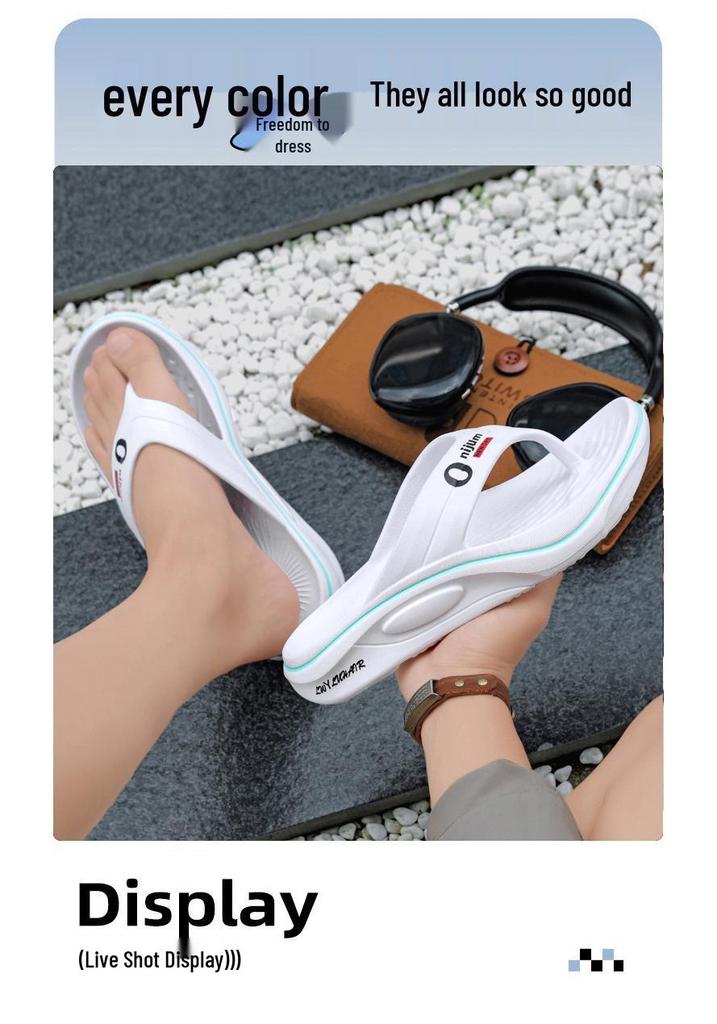 Trendige rutschfeste Flip-Flops für Herren: Neuer Stil Dicke Sohle Outdoor Sport Strand Sandalen