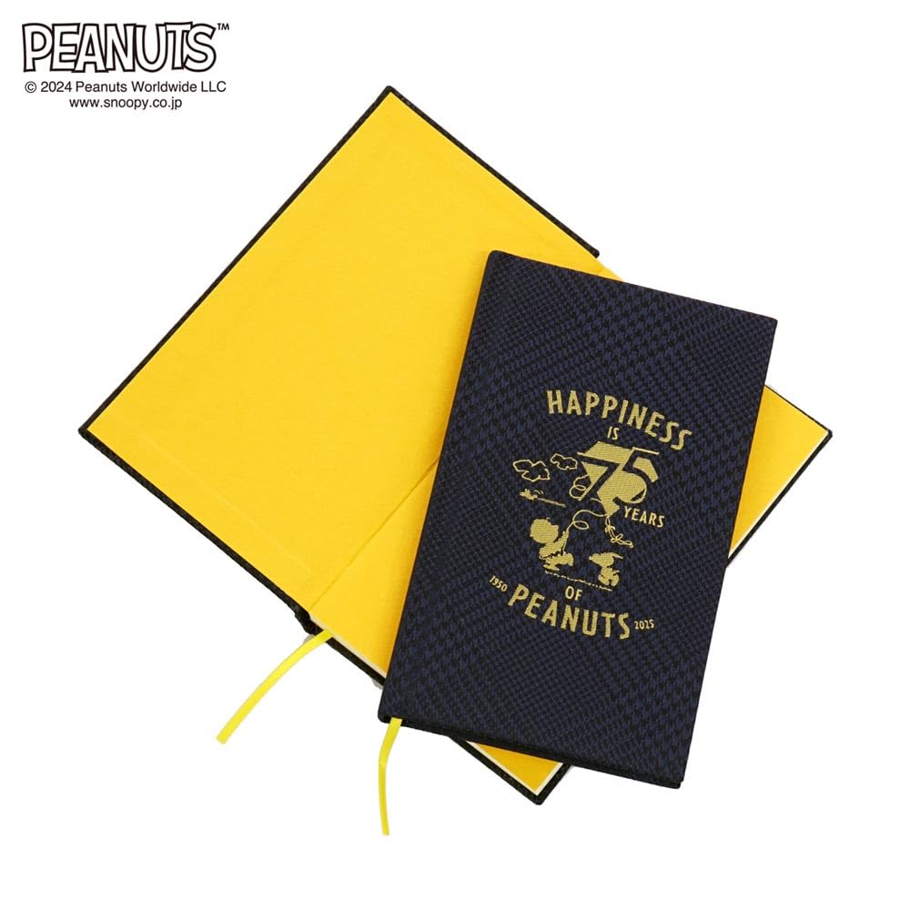 Peanuts Krawatte & Notizbuch Box-Set (PEANUTS 75. Jubiläum Schlichtes Design) PNDW1139 Marine