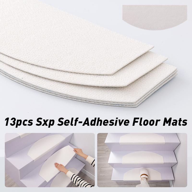 60x24cm 13pcs Self-Adhesive Stair Rugs Soft Stair Stepping Mat Non Slip Carpet Protector Rug Stair Treads Covers Rugs Foot Mat