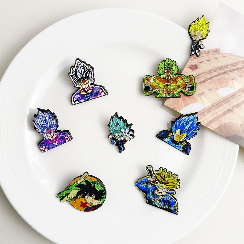 Dragon Ball Manga Pin Anime Lapel Pins Backpacks Cute Things Vegeta Goku Brooches Badges on Backpack Brooch for Clothes Jewelry