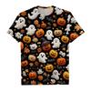Women's Casual Loose Fit Halloween Print T-Shirt Short Sleeve Crew Neck Top Comfortable Lightweight Fabric All Over Graphic Design