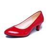Large Size Single Shoes Women's New Pointed Head Shallow Mouth Fourseason Single Shoes Fashion Thick Heel High Heel Women's Shoes Large Size Work Sho