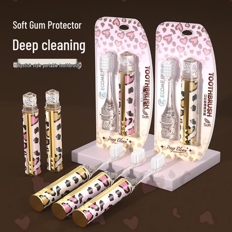 Brosse à dents de voyage pliante de luxe à poils souples pour adultes - Idéale pour les voyages d'affaires, les hôtels et l'usage domestique