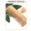A Bamboo and Wood Hair Comb for Both Men and Women, Featuring A Wide-Toothed Design for Curling Hair and Grooming Beards