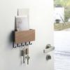 Hallway Wall Holder Wooden Punch   Multifunctional Key Holder for Bag Hat Scarf