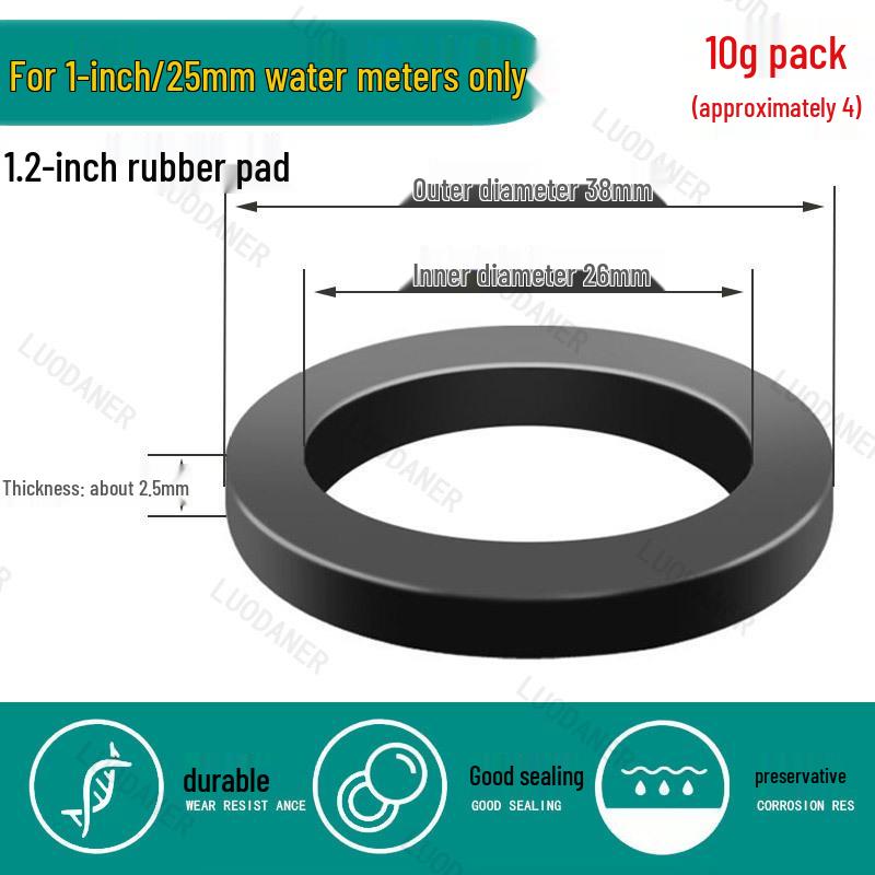 High-Temperature Resistant Silicone Gasket for DN15/20/25 Water Meter Connection (4/6 Points)