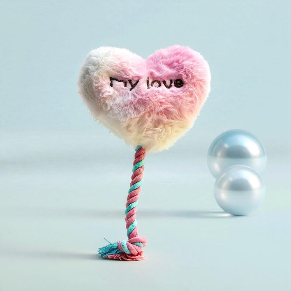 

Heart-Shaped Knot Dog Toy - Durable Chew, Cartoon Squeaky, Molar Toy for Dogs & Cats, Pet Supplies