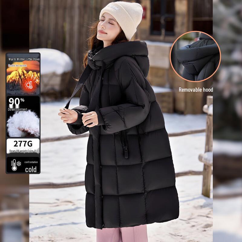 

Bailuyu Women s 90% Duck Down Hooded Puffer Jacket S