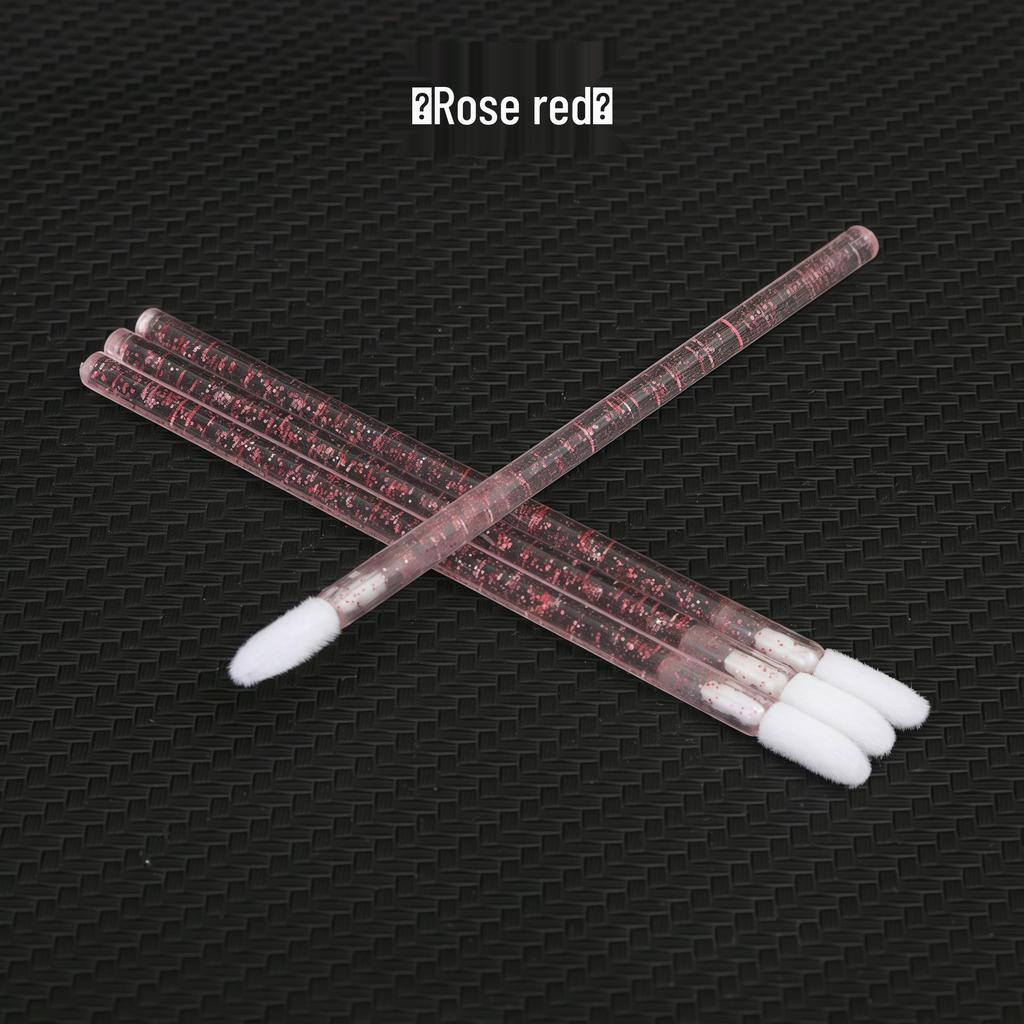 Crystal Disposable Lip Brush: Slanted Mini Lip Gloss & Lipstick Applicator