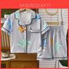 Animal Patterns Kids Summer Pajamas With Breathable Fabric