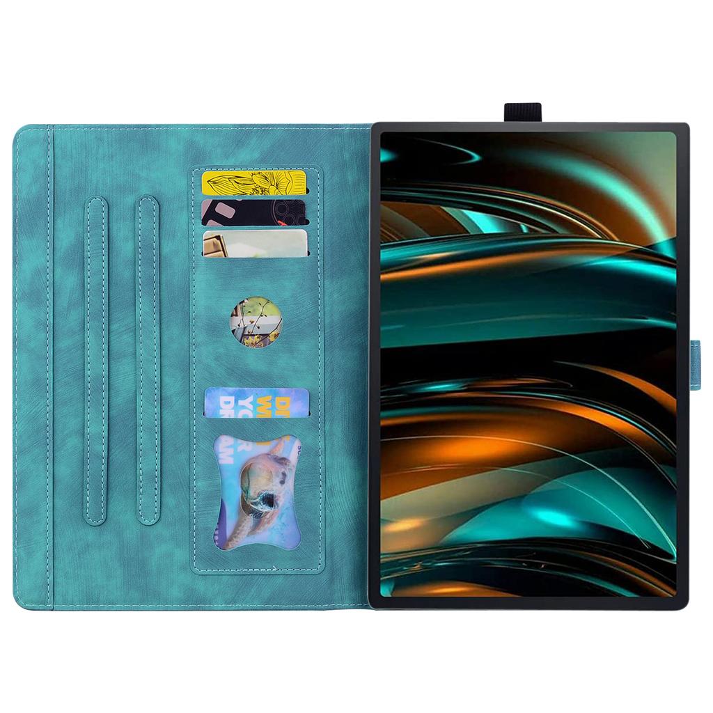 Für Lenovo Xiaoxin Pad 11 2025/Tab K11 Gen 2 TB336/Tab M11 Hülle Kartenfächer Leder Tablet Ständer Folio Cover Blume Katze