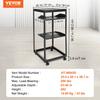20U Open-Frame Serverrack, 15''-40'' Verstellbare Tiefe, Freistehend oder Wandmontage Netzwerkserverrack, 4-Säulen AV-Rack mit Rollen, Bietet Platz für alles Ihre