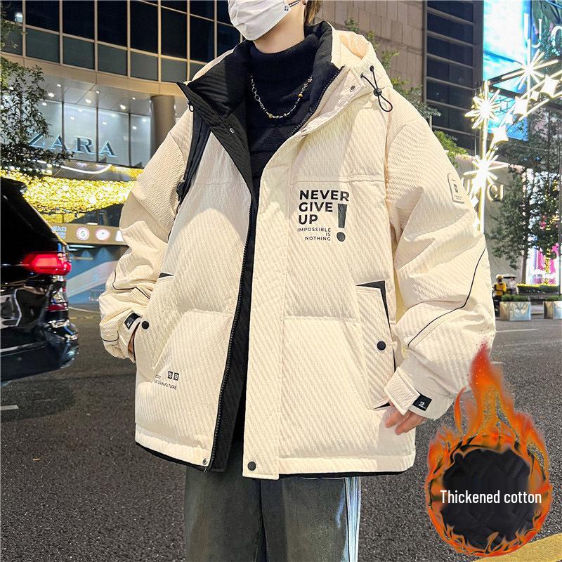 Winter Youth Boys' Thick Cotton Jacket - Junior High Style for Big Kids