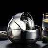 Mirror Finish Stainless Steel Bowl Thickened Construction Tableware Dishwasher Safe Dinnerware for Home Use