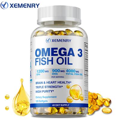 High-purity Omega-3 Fish Oil Capsules, Dietary Supplement, All-natural, Suitable for Both Men and Women.