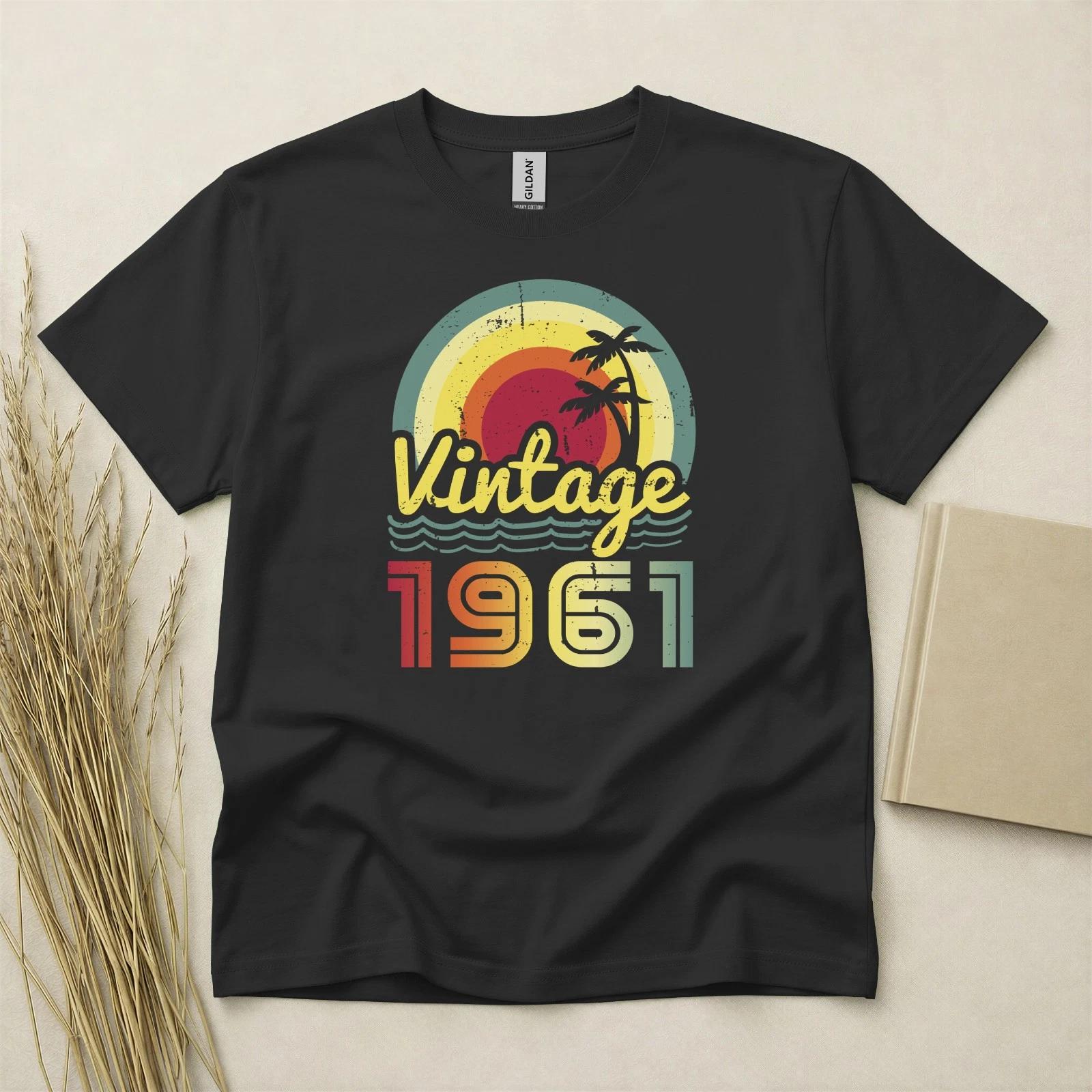 65th Birthday TShirt Born In 1961 65 Years Old Gifts Vintage Tropical Vibes Tee XXXL