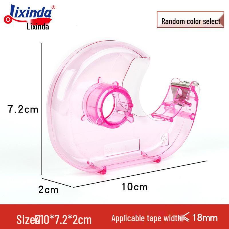 Compact Transparent Tape Dispenser & Cutter for Small Adhesive Tapes