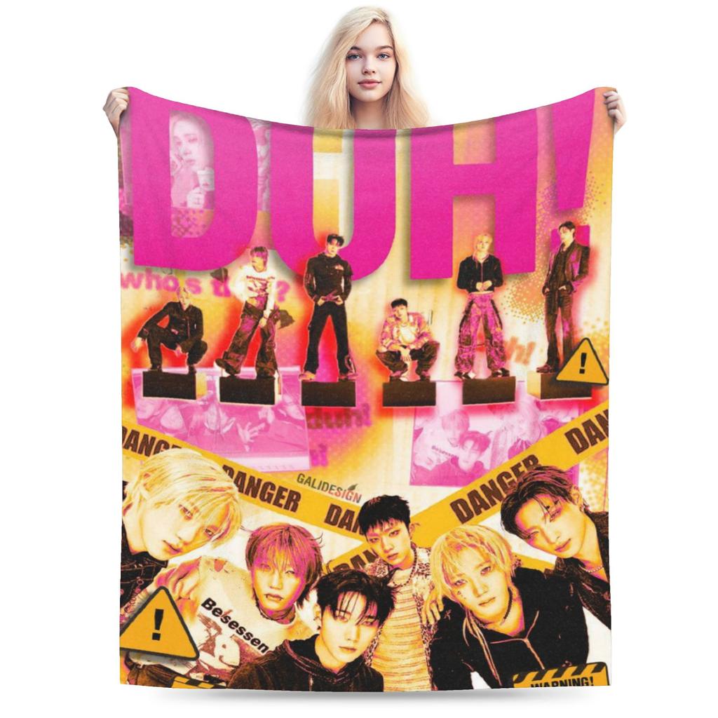 DUH! P1Harmony Kpop Music Album Blankets Lightweight Thin Flannel Comfortable Gift  Throw Blankets Bedspreads