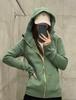 Women's Slim Hooded Scuba Jacket with Fleece - Autumn/Winter Casual Zipper Sweatshirt