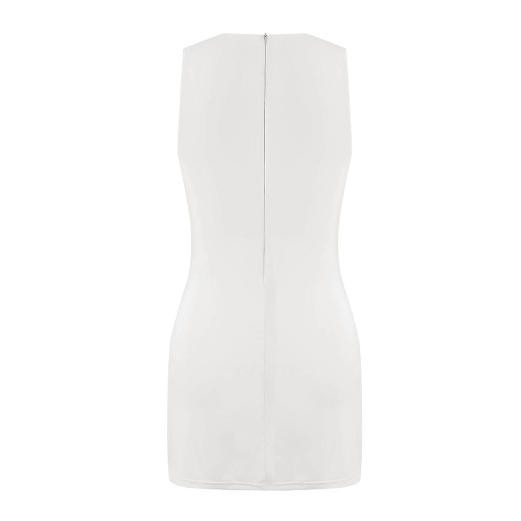 Women Tennis Dress Summer Workout Dress Athletic Sleeveless Fitted Slit Active Dresses Built In Shorts